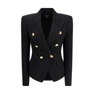 Balmain Black Wool Oves Aries Blazer