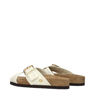 Valentino Garavani Beige Leather Slippers
