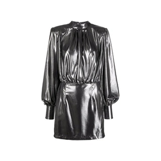 BLANCA VITA Silver Polyester Cocktail Dress