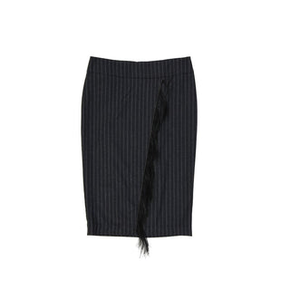 Brunello Cucinelli Gray Virgin Wool Midi Skirt