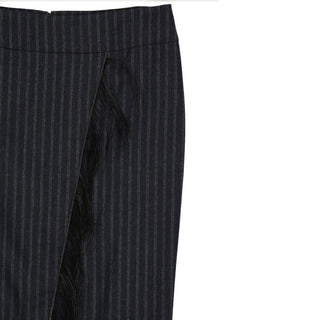 Brunello Cucinelli Gray Virgin Wool Midi Skirt