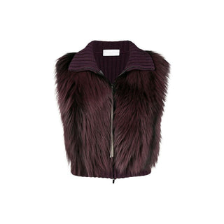 Fabiana Filippi Gray Merino Wool Sleeveless Jacket