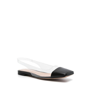 Gianvito Rossi Black Plexiglass Flats
