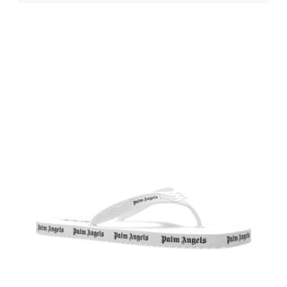 Palm Angels White Rubber Slides