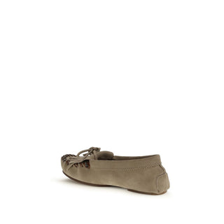 Paris Texas Gray Calf Leather Bos Taurus Moccassin