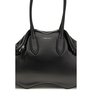 Alexander McQueen Black Calf Leather Bos Taurus Shoulder Bag