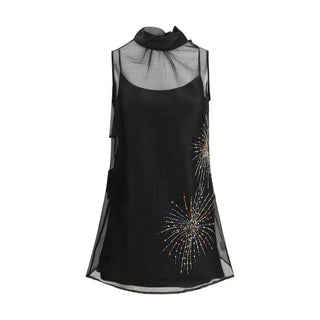 Staud Black Polyester Casual Dress