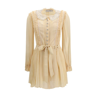 Self-Portrait Beige Viscose Casual Dress
