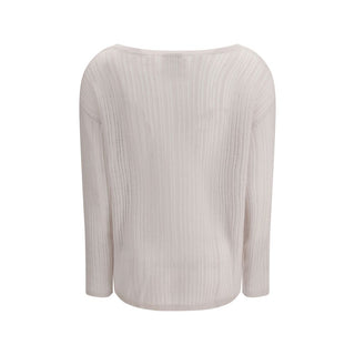 Allude White Cashmere Sweater