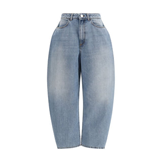 Rohe Blue Cotton Straight-Leg Jeans