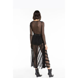 Patrizia Pepe Black Polyester Long Skirt