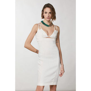 Patrizia Pepe White Linen Casual Dress