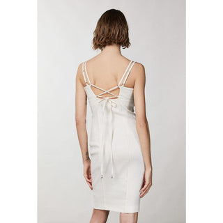 Patrizia Pepe White Linen Casual Dress