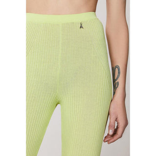 Patrizia Pepe Yellow Viscose Casual Pants