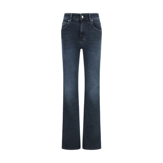 Haikure Blue Cotton Flared Jeans