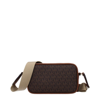 Michael Kors Brown Fabric Crossbody Bag