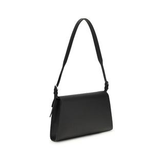 Savette Black Calf Leather Bos Taurus Shoulder Bag