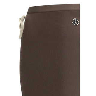Moncler x Rick Owens Brown Cotton Long Skirt