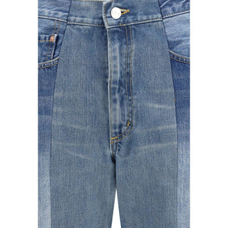 E.L.V. DENIM Blue Cotton Flared Jeans