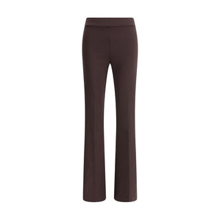 Avenue Montaigne Brown Elastane Flared Pants