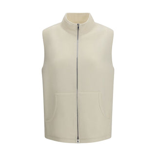 RIER Beige Wool Oves Aries Sleeveless Jacket