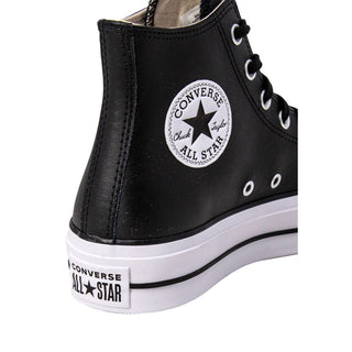 Converse Black Polyethylene Platform Sneakers