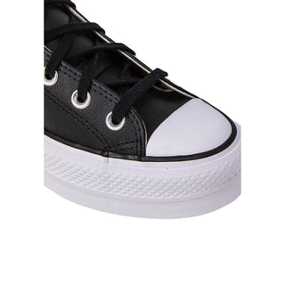 Converse Black Polyethylene Platform Sneakers