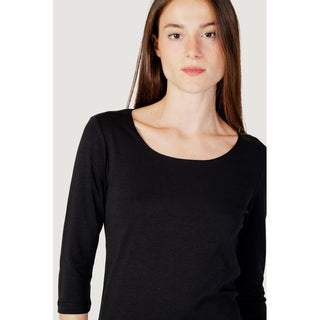 Street One Black Cotton Long Sleeve T-Shirt