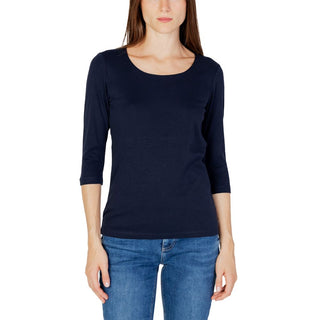 Street One Blue Cotton Long Sleeve T-Shirt