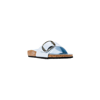 Birkenstock Blue Artificial Leather Flat Sandals