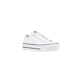 Converse White Leather Platform Sneakers