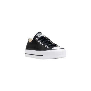 Converse Black Leather Low Top Sneakers