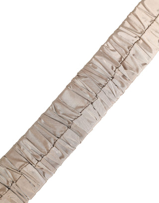 GF Ferre Women Beige Polyester Silver Metal Buckle Waist Belt