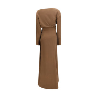 Petar Petrov Brown Silk Casual Dress