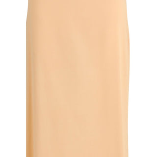 Kristina Ti Orange Silk Long Skirt