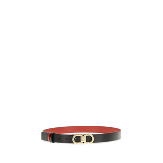 Ferragamo Black Calf Leather Bos Taurus Regular Belt