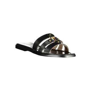 Twinset Black Leather Women's Sandal