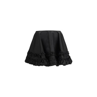Ganni Black Recycled Polyamide Mini Skirt