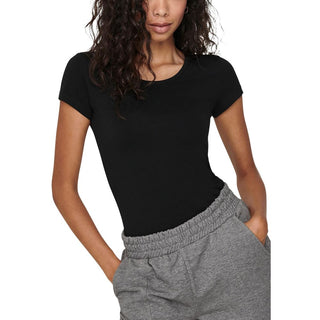Only Black Cotton T-Shirt