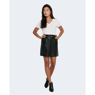 Only Black Polyester Mini Skirt