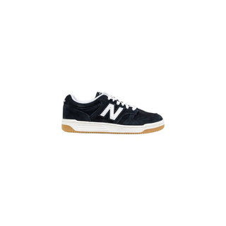 New Balance Black And White Leather Athletic Sneakers