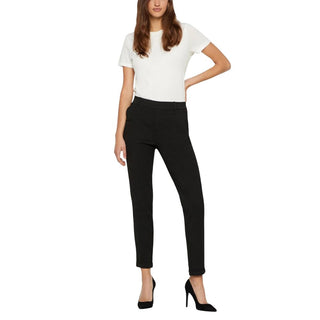 Vero Moda Black Polyester Casual Pants