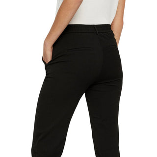 Vero Moda Black Polyester Casual Pants
