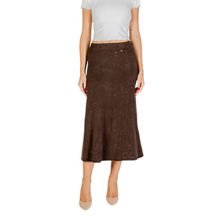 Liu Jo Brown Viscose Long Skirt