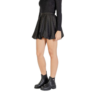 Jacqueline De Yong Black Polyester Mini Skirt