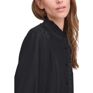 ICHI Black Viscose Blouse