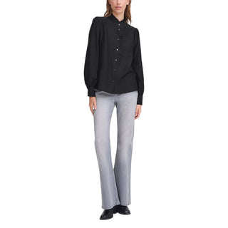 ICHI Black Viscose Blouse