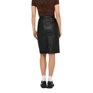 Only Black Polyester Long Skirt
