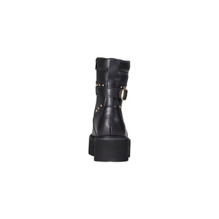 Cult Black Leather Lace-Up Boots