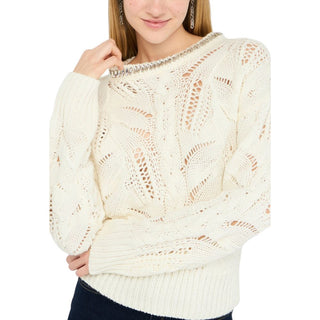 Liu Jo White Marabou Sweatshirt